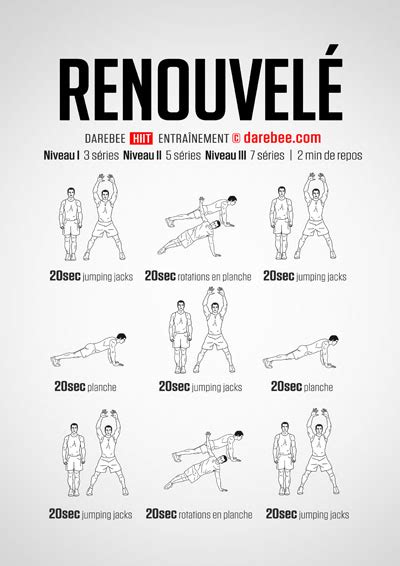 darebee 500 entraînements.